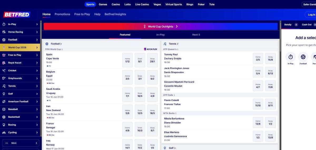 Betfred Sport Betting