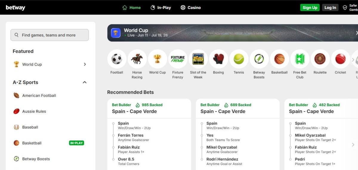 Betway Sport Betting