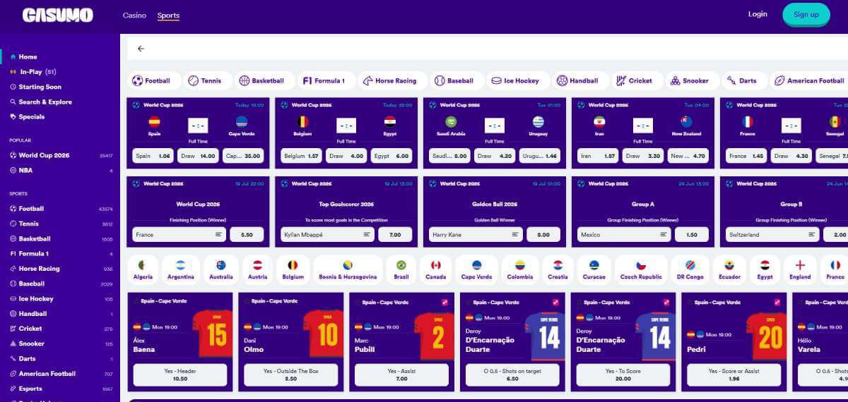 Casumo Sport Betting